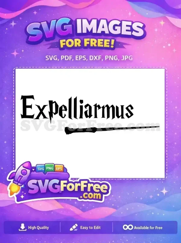 Free Expelliarmus Spell Free Wand Harry Potter Free SVG 3