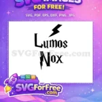 Free Lumos Nox Text Free Lightning Harry Potter Free SVG 3 - Instant Download