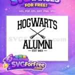 Free Hogwarts Crest Free Alumni Est 993 Harry Potter Free SVG - Instant Download