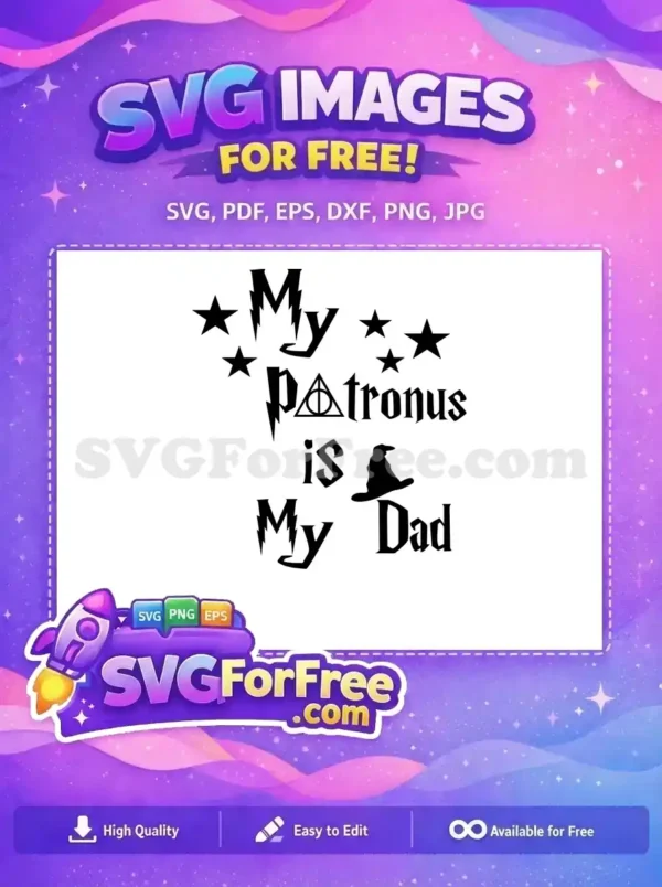 Free Stars Lightning Free My Patronus Dad Harry Potter Free SVG