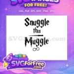 Free Snuggle Text Free Muggles Glasses Harry Potter Free SVG - Instant Download