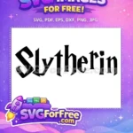 Free Slytherin House Free Black Lettering Harry Potter Free SVG - Instant Download