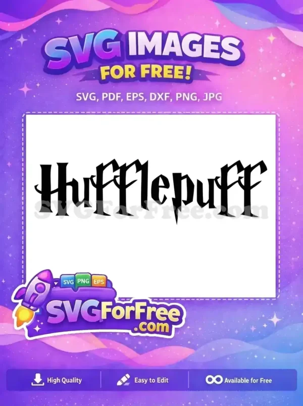 Free Hufflepuff Crest Free Harry Potter Text Free SVG
