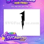 Free Black Lightning Bolt Free Harry Potter Design Free SVG - Instant Download