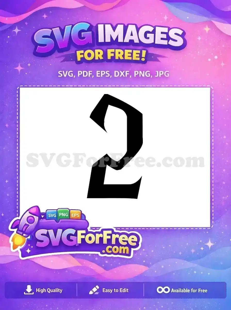 Free Number Two Free Black Font Harry Potter Free SVG 2