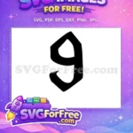 Free Number Nine Free Gothic Style Harry Potter Free SVG - Instant Download