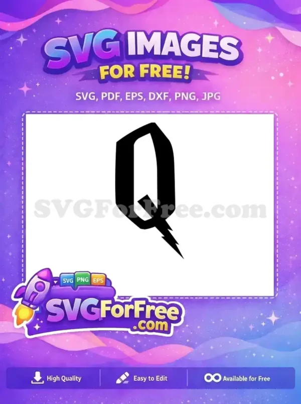 Free Letter Q Free Lightning Harry Potter Free SVG
