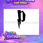 Free Letter P Free Lightning Scar Harry Potter Free SVG - Instant Download
