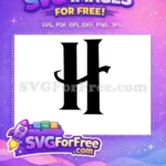 Free Monogram Initial Free Letter H Harry Potter Free SVG - Instant Download