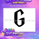 Free Letter G Free Black Initial Harry Potter Free SVG - Instant Download