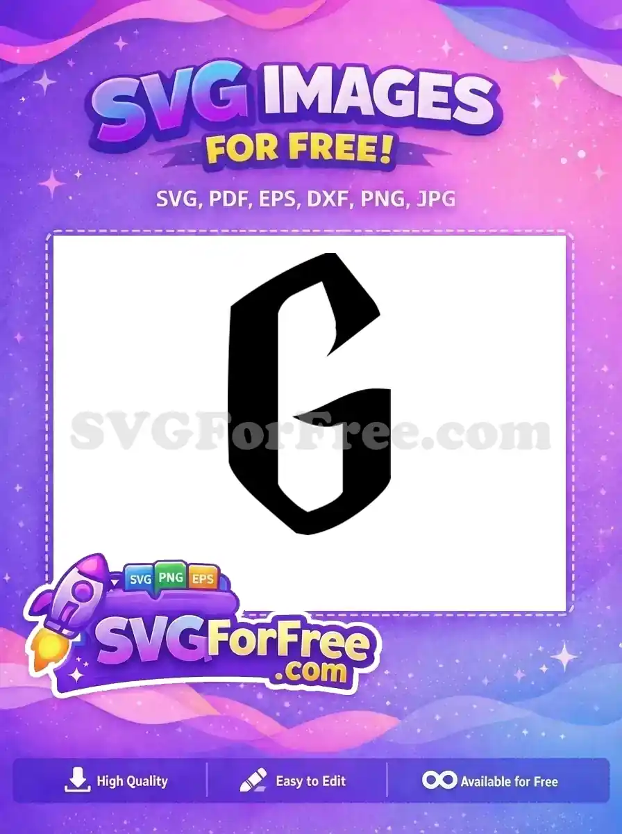 Free Letter G Free Black Initial Harry Potter Free SVG
