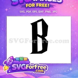 Free Black Letter B Free Initial Harry Potter Free SVG