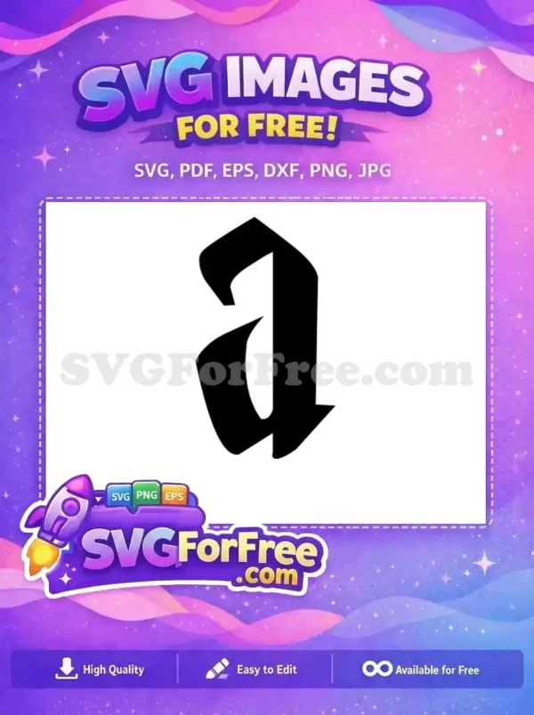 Free Letter A Free Gothic Harry Potter Free SVG