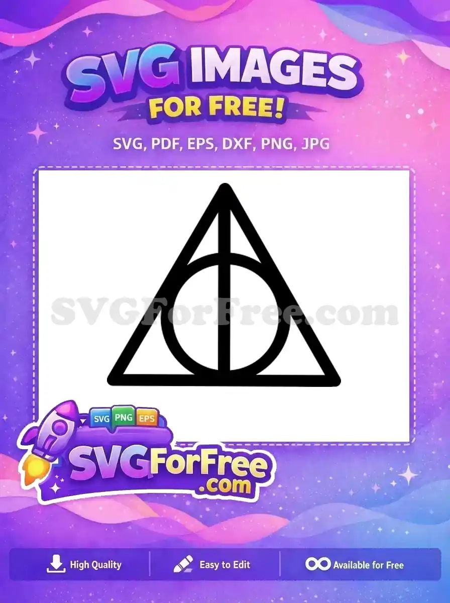 Free Triangle Circle Line Free Deathly Hallows Symbol Harry Potter Free SVG