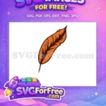 Free Orange Feather Free Quill Harry Potter Free SVG - Instant Download