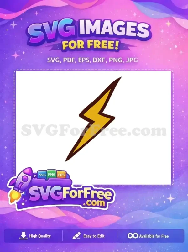Free Yellow Lightning Bolt Free Harry Potter Movie Free SVG 2