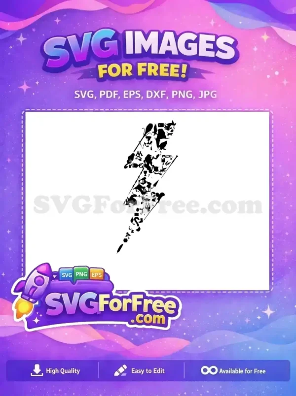 Free Harry Potter Glasses Free Scar Detail Harry Potter Free SVG 24