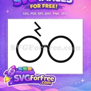 Free Black Glasses Free Lightning Scar Harry Potter Free SVG 2 Free Black Glasses Free Lightning Scar Harry Potter Free SVG 2