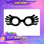 Free Luna Spectrespecs Free Black Eyeglasses Harry Potter Free SVG - Instant Download
