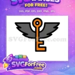 Free Golden Winged Key Free Harry Potter Movie Free SVG - Instant Download