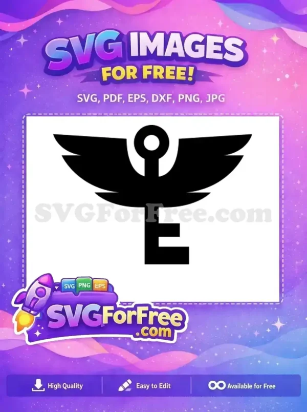 Free Winged Key Free Black Silhouette Harry Potter Free SVG 4