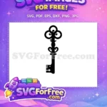 Free Winged Key Free Ornate Design Harry Potter Free SVG - Instant Download