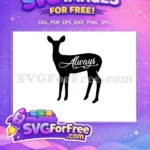 Free Doe Silhouette Free Always Text Harry Potter Free SVG - Instant Download