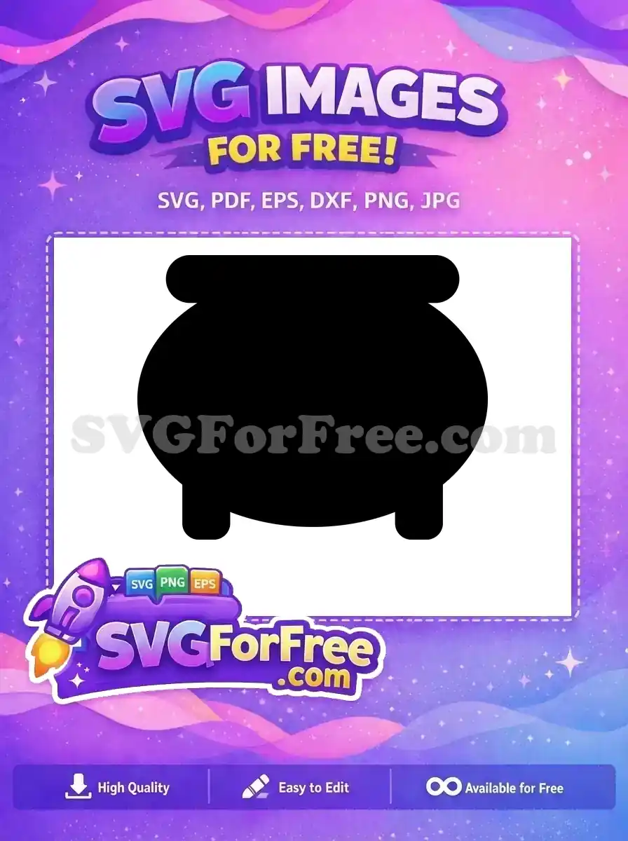 Free Black Cauldron Free Magic Potion Harry Potter Free SVG