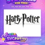 Free Black Text Logo Free Lightning Bolt P Harry Potter Free SVG - Instant Download