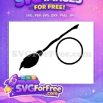 Free Broomstick Silhouette Free Circle Harry Potter Free SVG - Instant Download