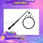 Free Magic Wand Free Circle Stars Harry Potter Free SVG 1 - Instant Download