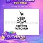 Free Stag Patronus Free Keep Calm Harry Potter Free SVG - Instant Download