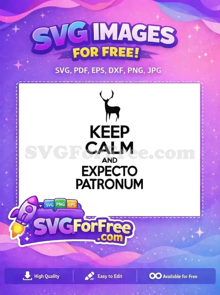 Free Stag Patronus Free Keep Calm Harry Potter Free SVG