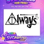 Free Deathly Hallows Free Always Quote Harry Potter Free SVG 7 - Instant Download
