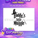 Free Wizard Hat Free Daddy's Muggle Harry Potter Free SVG - Instant Download