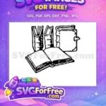 Free Open Books Free Hogwarts Harry Potter Free SVG - Instant Download