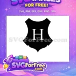 Free Hogwarts Crest Free Letter H Harry Potter Free SVG 2 - Instant Download