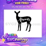 Free Doe Patronus Silhouette Free Always Quote Harry Potter Free SVG 2 - Instant Download