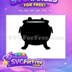 Free Black Cauldron Free Boiling Potion Harry Potter Free SVG - Instant Download