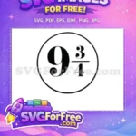 Free Platform Number Free Hogwarts Express Harry Potter Free SVG - Instant Download