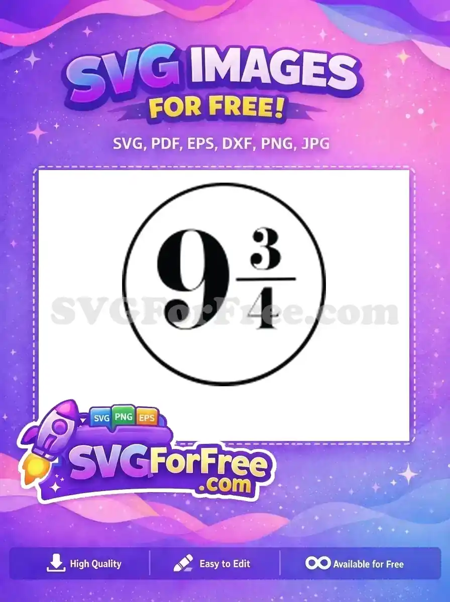 Free Platform Number Free Hogwarts Express Harry Potter Free SVG