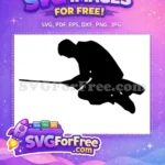 Free Wizard Silhouette Free Broomstick Harry Potter Free SVG 2 - Instant Download