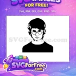 Free Glasses Detail Free Black Hair Harry Potter Free SVG - Instant Download