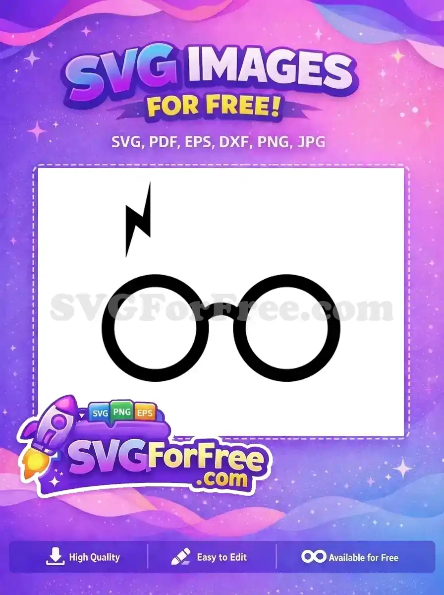 Free Glasses Free Lightning Harry Potter Free SVG 2