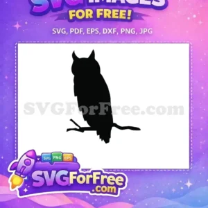 Free Black Silhouette Owl Free Perched Branch Harry Potter Free SVG Free Black Silhouette Owl Free Perched Branch Harry Potter Free SVG
