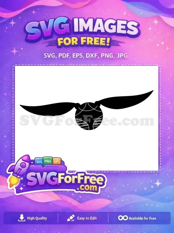 Free Golden Snitch Free Wings Harry Potter Free SVG 3