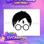 Free Black Hair Free Round Glasses Harry Potter Free SVG 8 - Instant Download