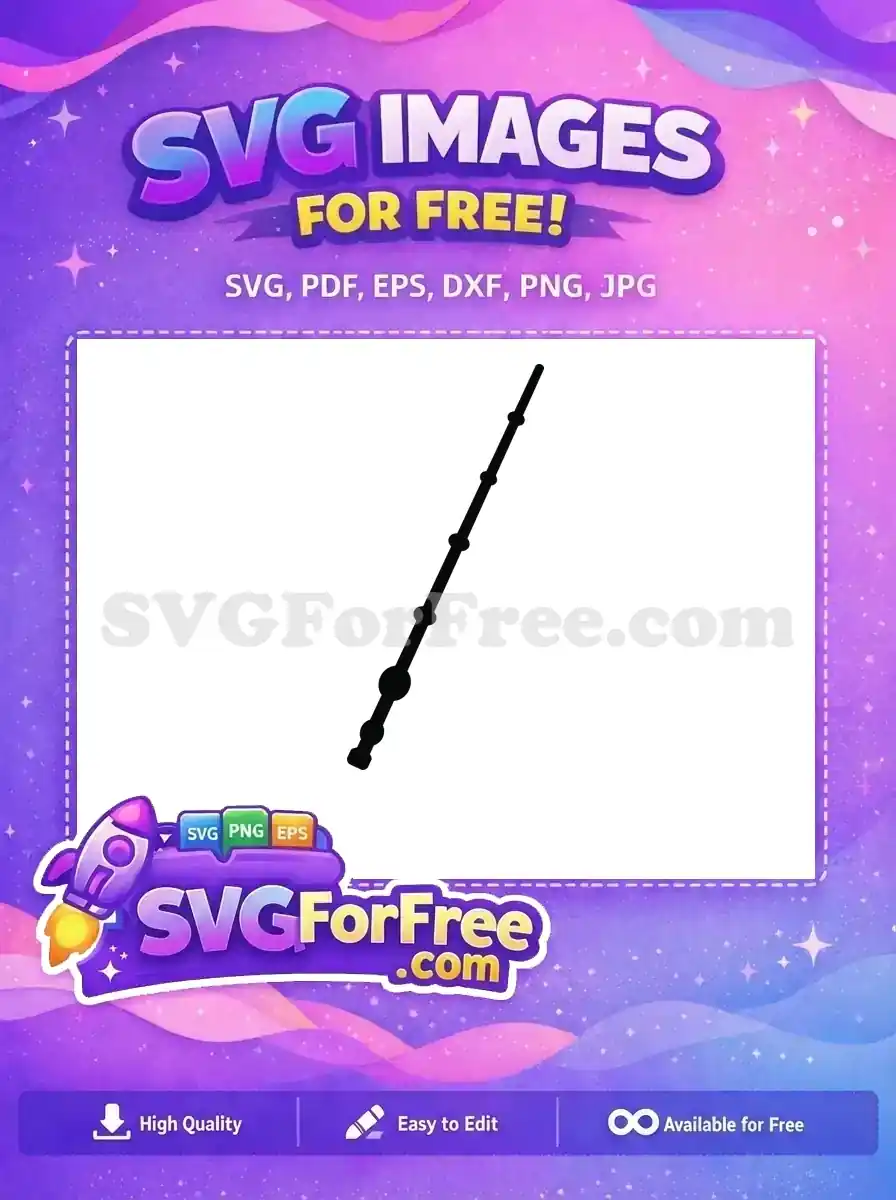 Free Magic Wand Free Wizarding Accessory Harry Potter Free SVG 2