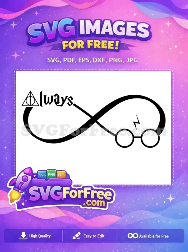Free Harry Potter Glasses Free Scar Detail Harry Potter Free SVG 25