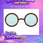 Free Round Dark Frame Free Light Lenses Harry Potter Free SVG - Instant Download